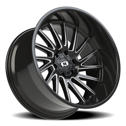 Vision Rapier 22X12 Gloss Black Milled Spoke Wheel