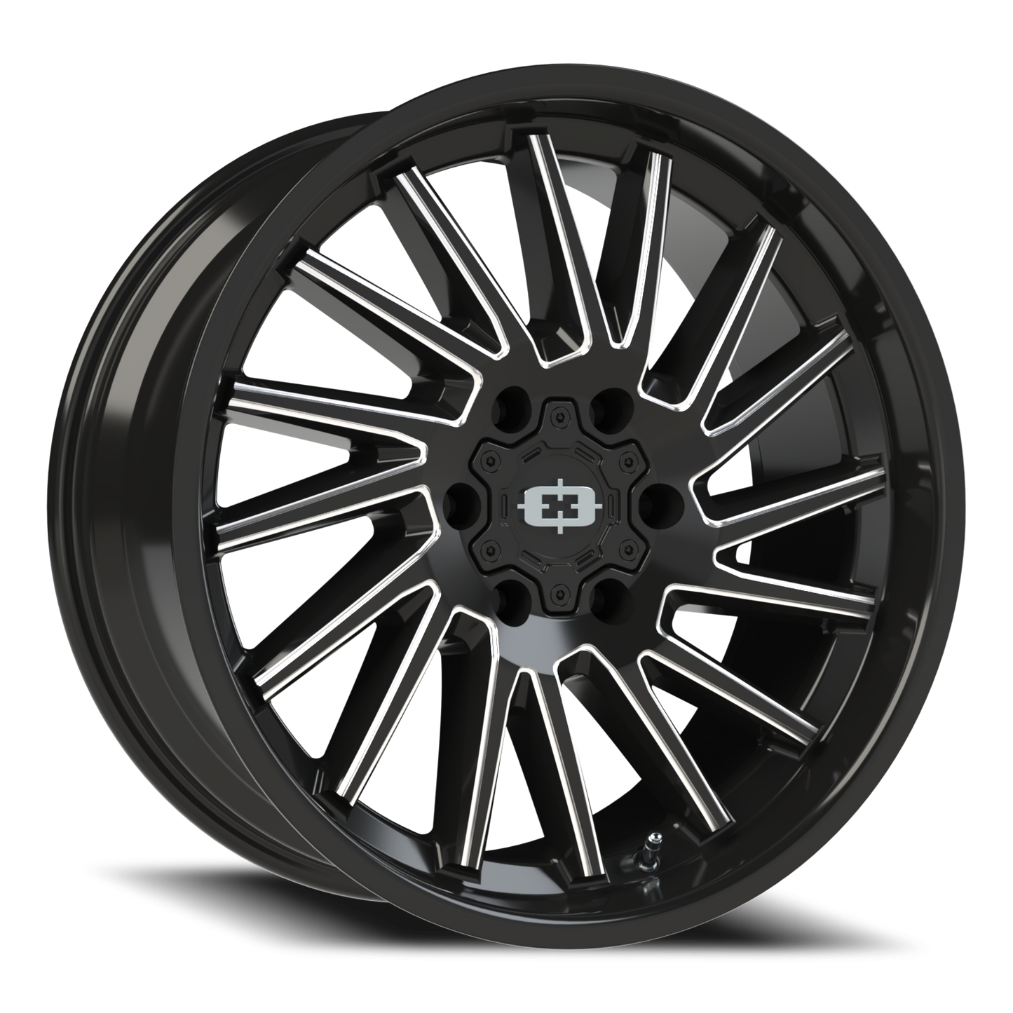 Vision Rapier 20X9 Gloss Black Milled Spoke Wheel