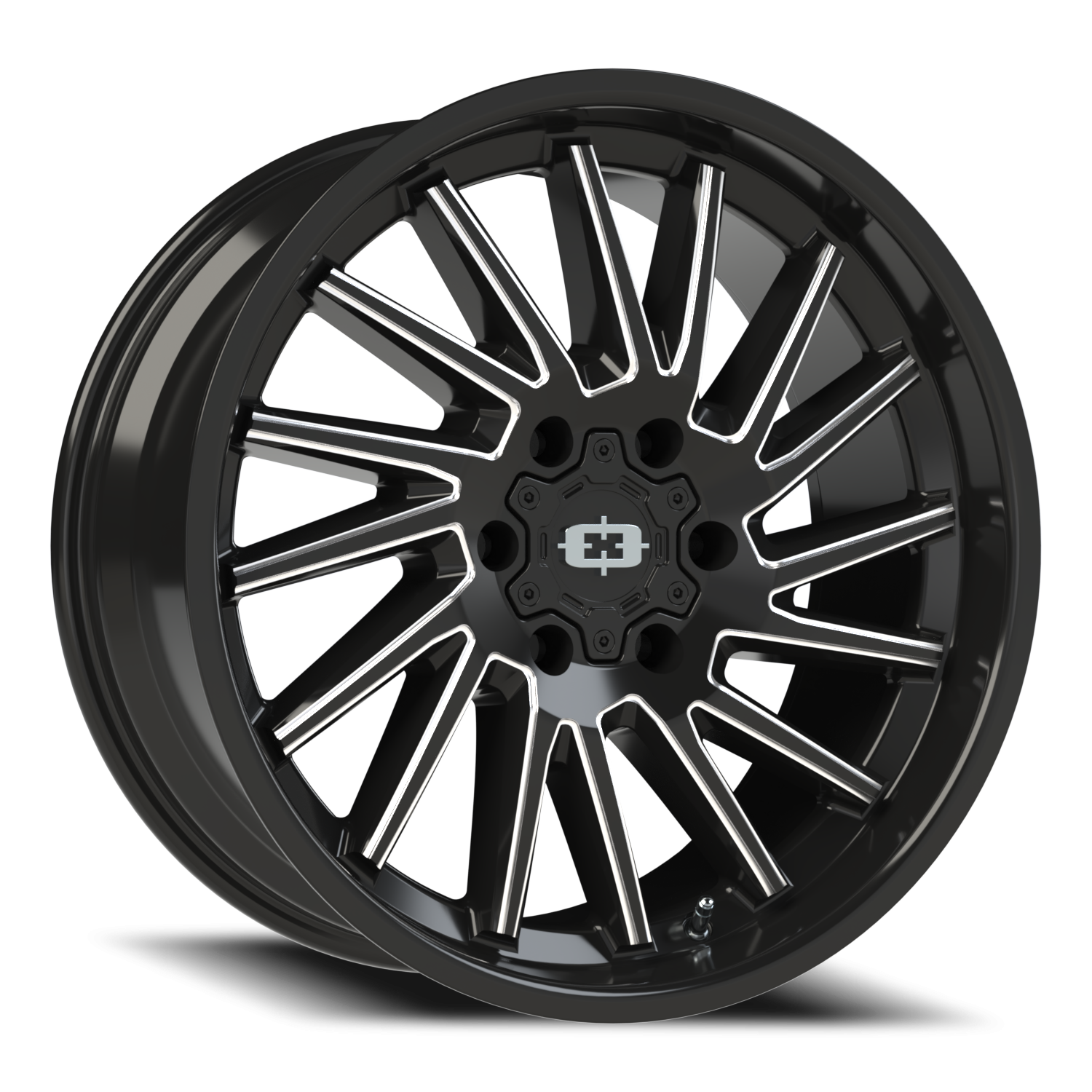 Vision Rapier 20X9 Gloss Black Milled Spoke Wheel