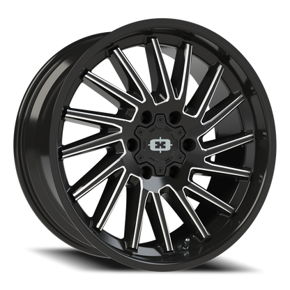 Vision Rapier 20X9 Gloss Black Milled Spoke Wheel