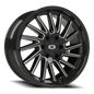 Vision Rapier 20X9 Gloss Black Milled Spoke Wheel