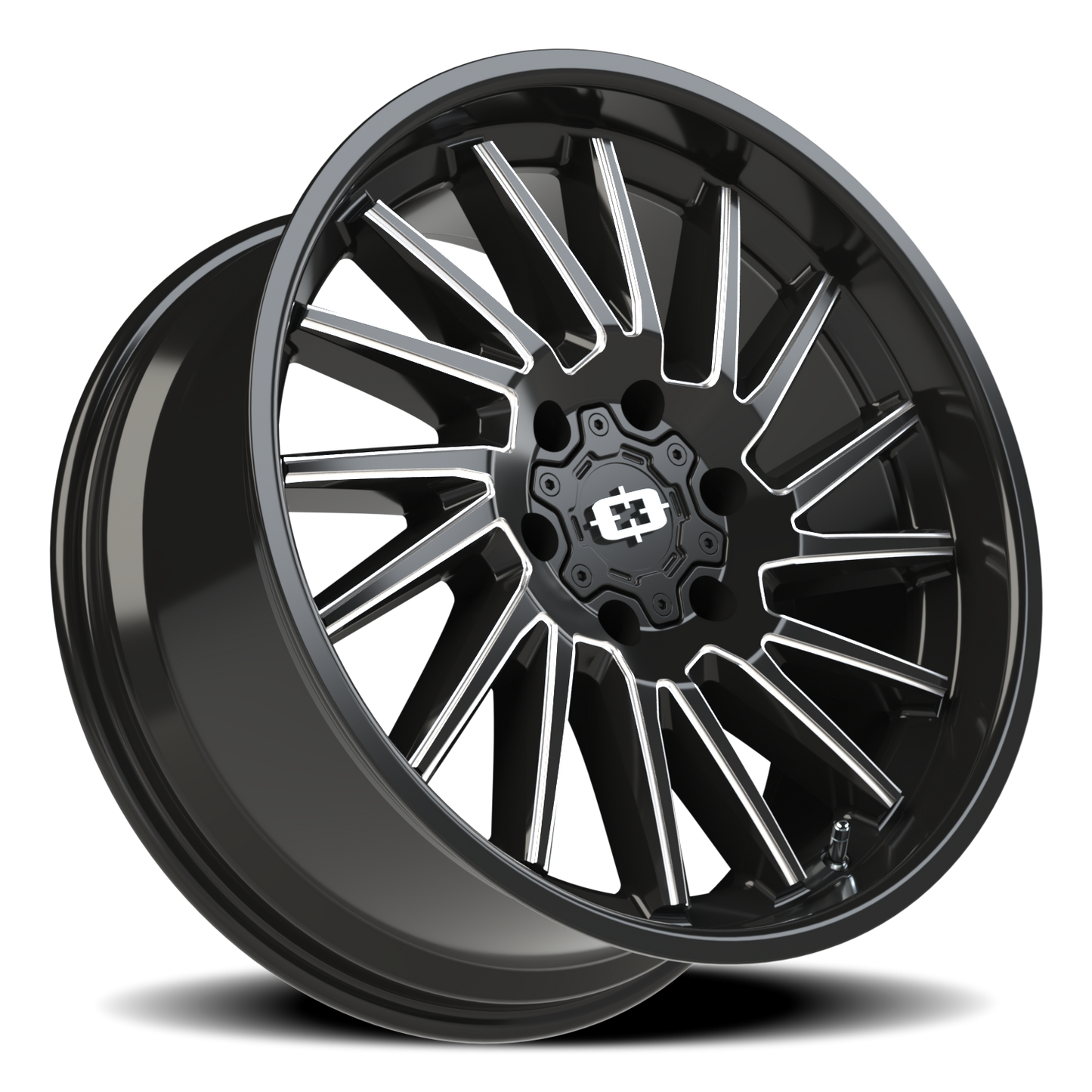 Vision Rapier 20X9 Gloss Black Milled Spoke Wheel