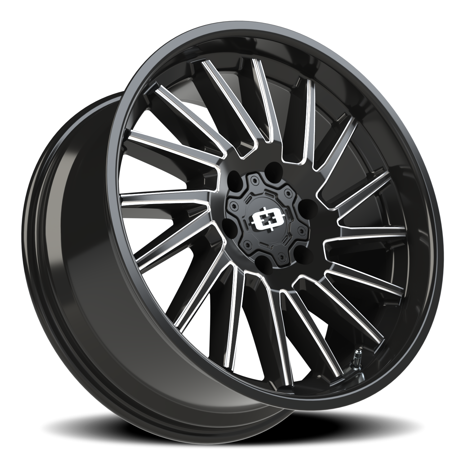 Vision Rapier 20X9 Gloss Black Milled Spoke Wheel