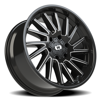 Vision Rapier 20X9 Gloss Black Milled Spoke Wheel