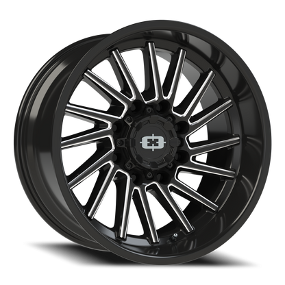 Vision Rapier 20X10 Gloss Black Milled Spoke Wheel
