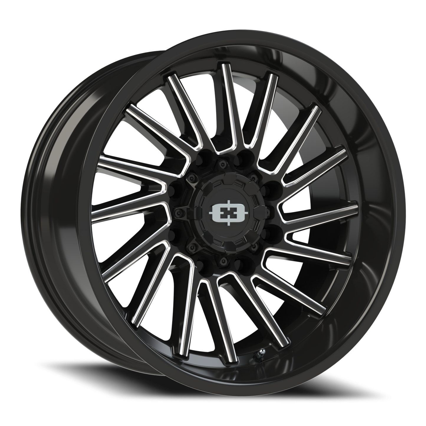 Vision Rapier 20X10 Gloss Black Milled Spoke Wheel