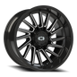 Vision Rapier 20X10 Gloss Black Milled Spoke Wheel