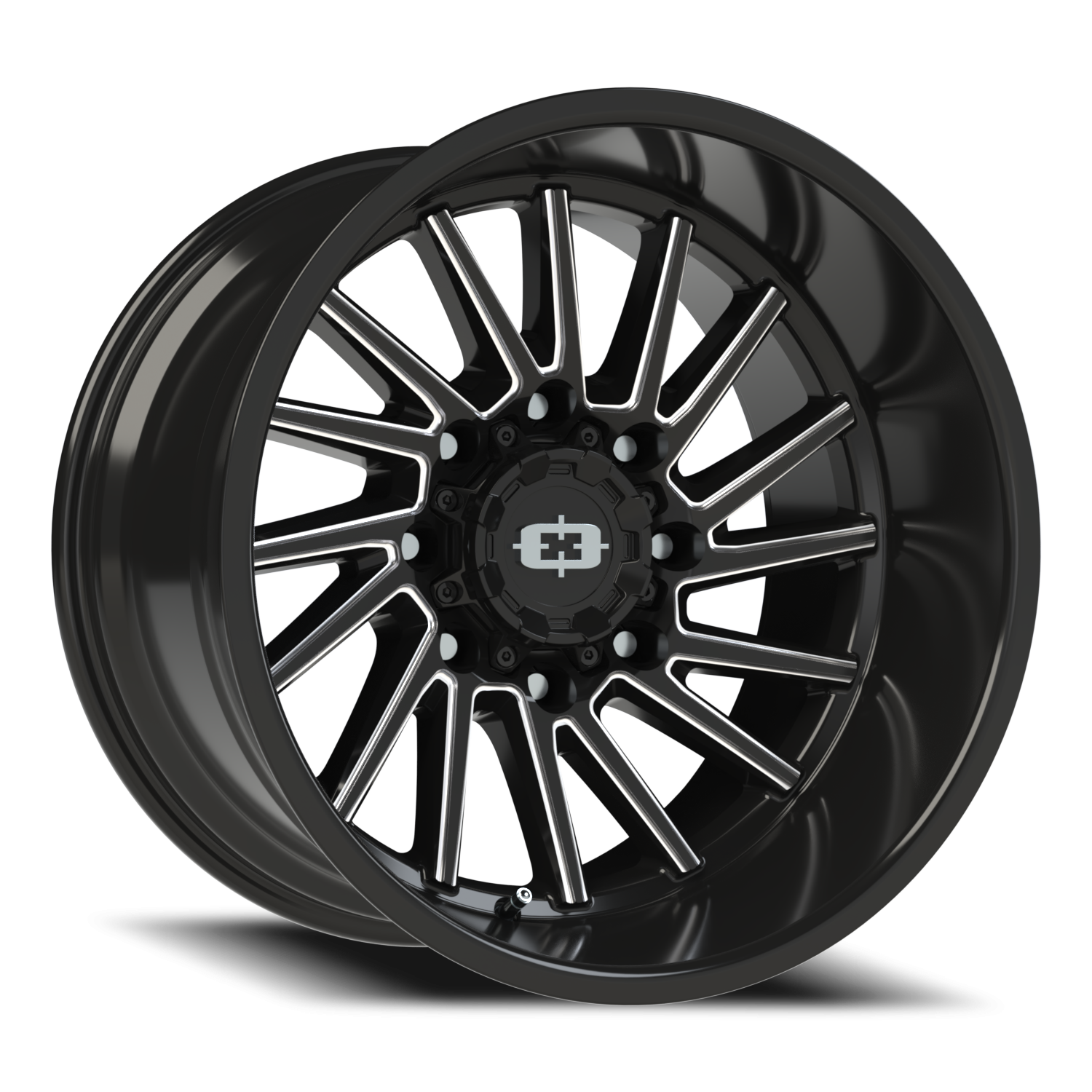 Vision Rapier 20X12 Gloss Black Milled Spoke Wheel