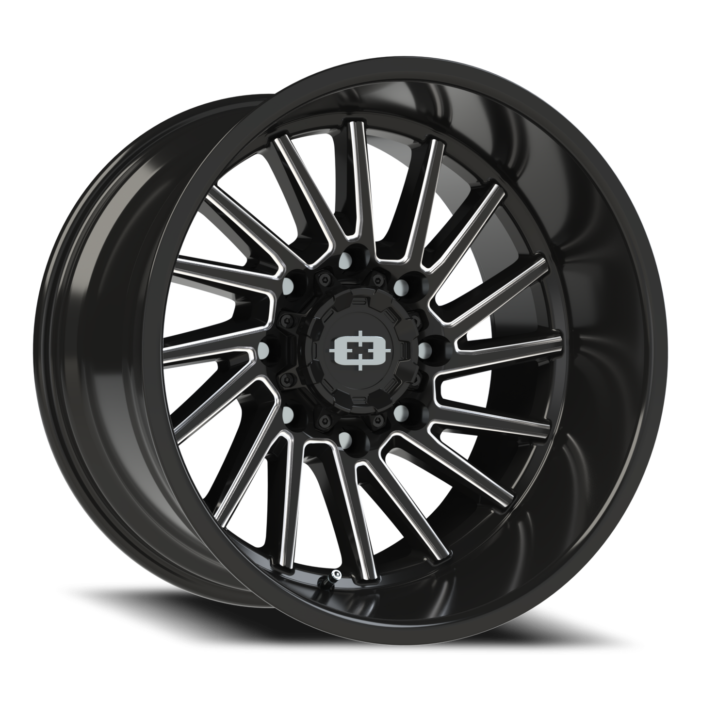 Vision Rapier 20X12 Gloss Black Milled Spoke Wheel