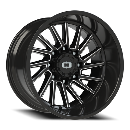 Vision Rapier 20X12 Gloss Black Milled Spoke Wheel