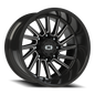 Vision Rapier 20X12 Gloss Black Milled Spoke Wheel