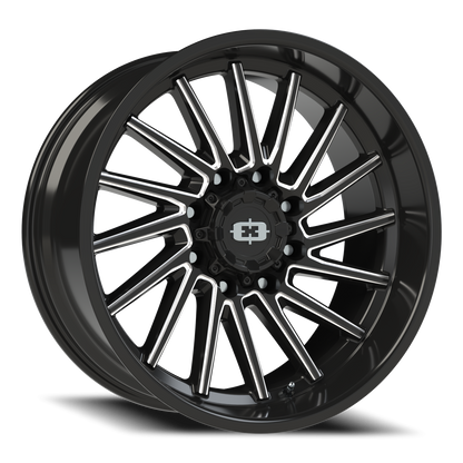 Vision Rapier 22X10 Gloss Black Milled Spoke Wheel
