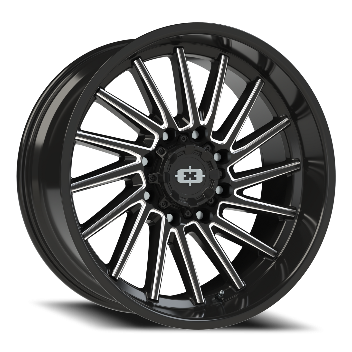 Vision Rapier 22X10 Gloss Black Milled Spoke Wheel