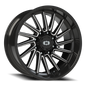Vision Rapier 22X10 Gloss Black Milled Spoke Wheel