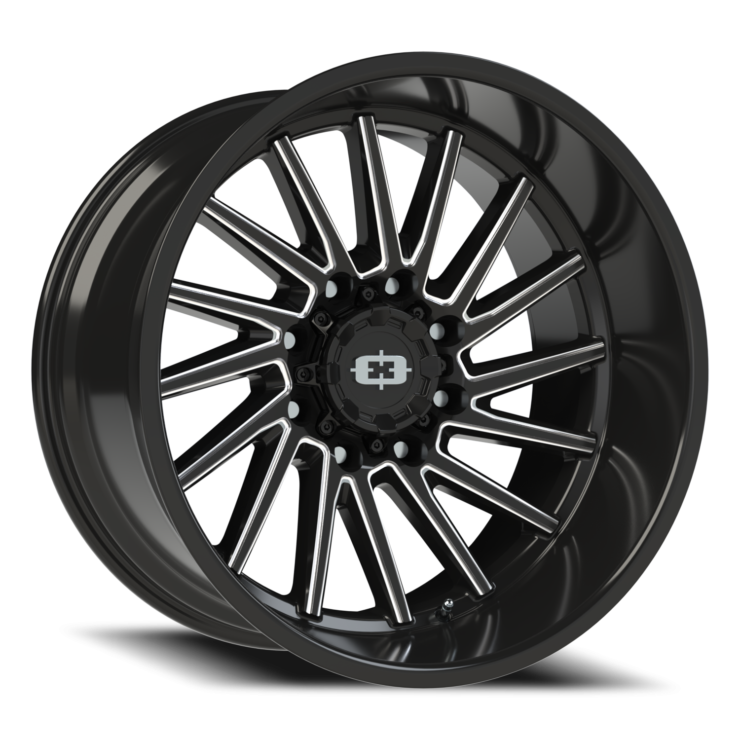 Vision Rapier 22X12 Gloss Black Milled Spoke Wheel