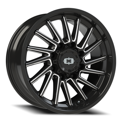 Vision Rapier 20X9 Gloss Black Milled Spoke Wheel