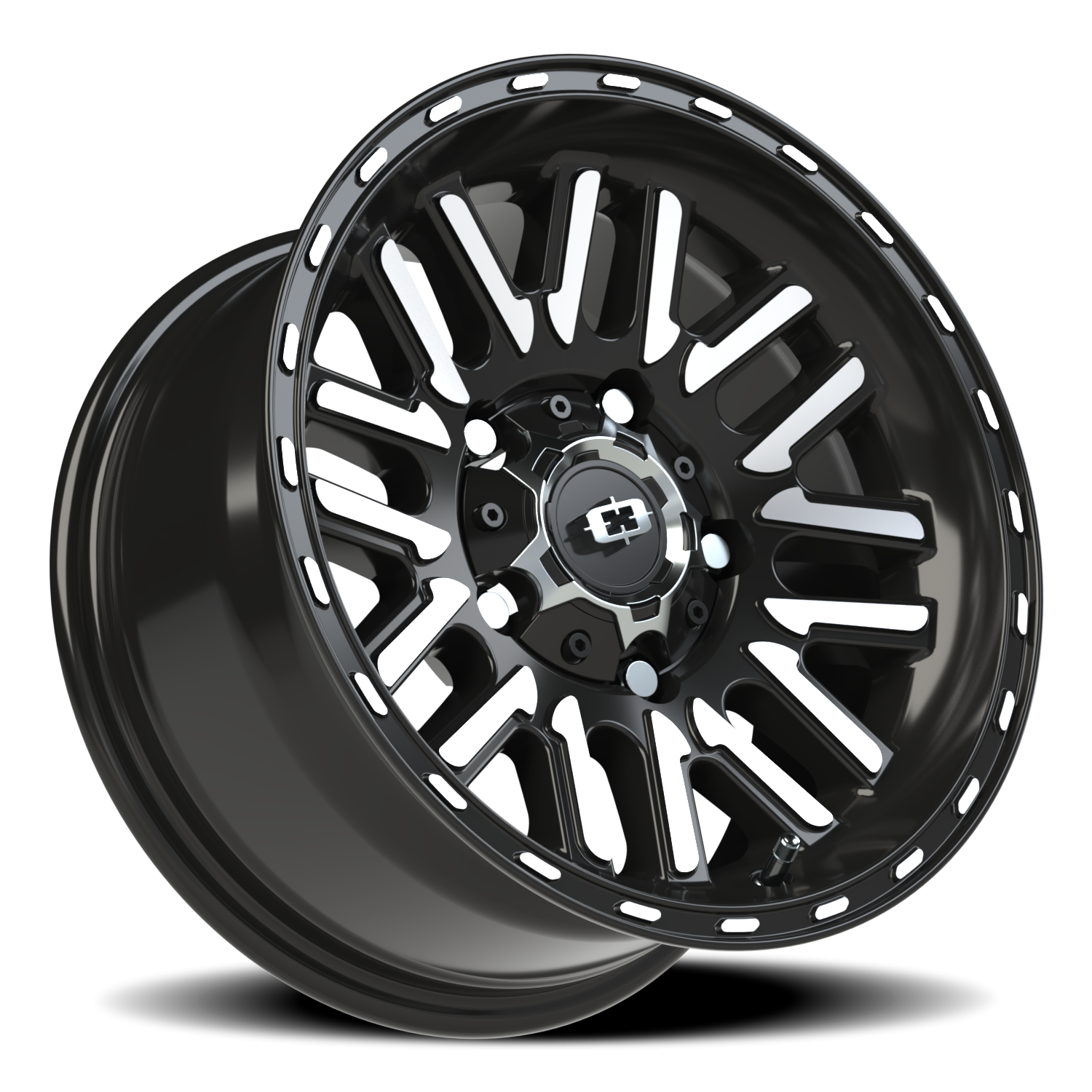 Vision Nexus 15X7.5 Gloss Black Machined Face Wheel