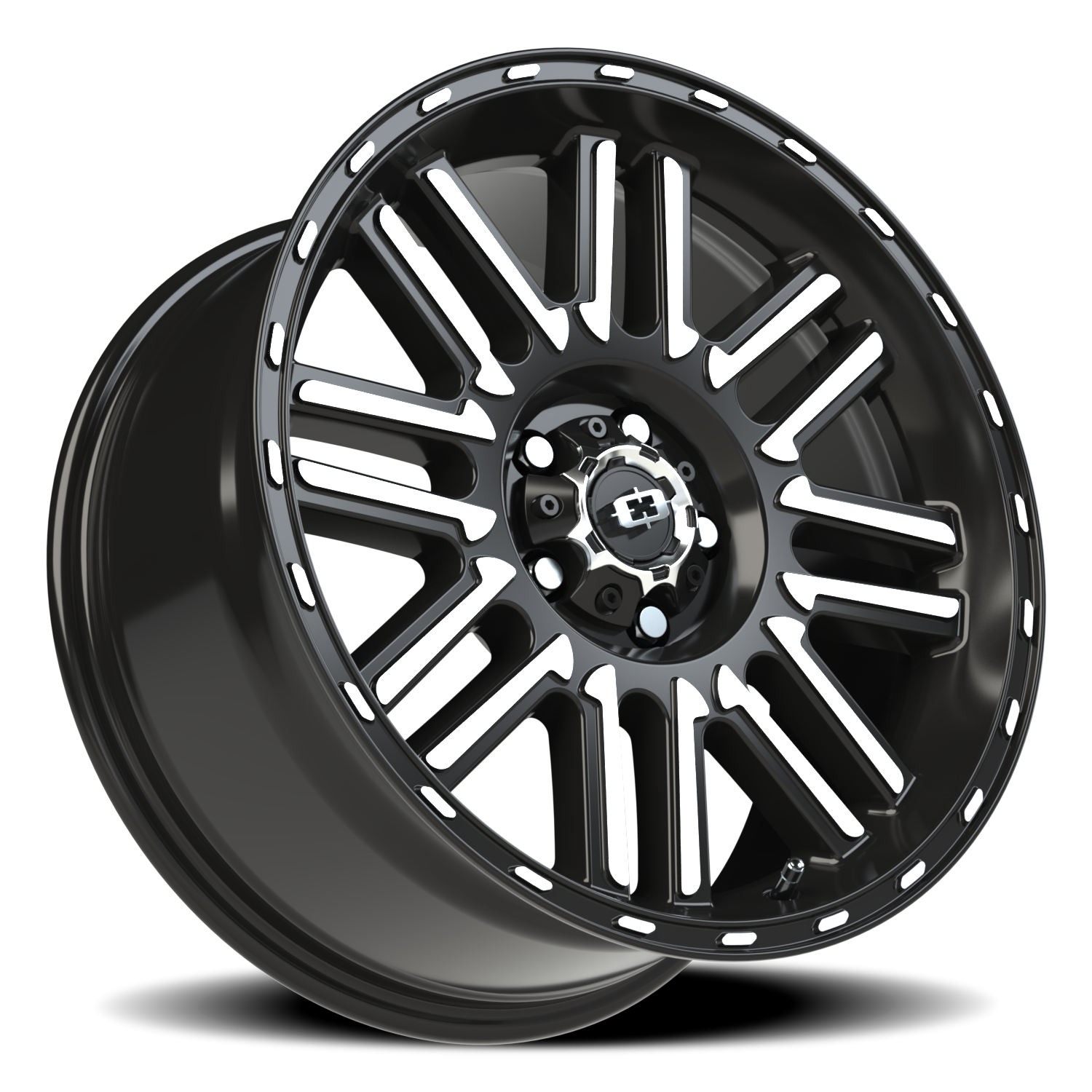 Vision Nexus 18X8.5 Gloss Black Machined Face Wheel