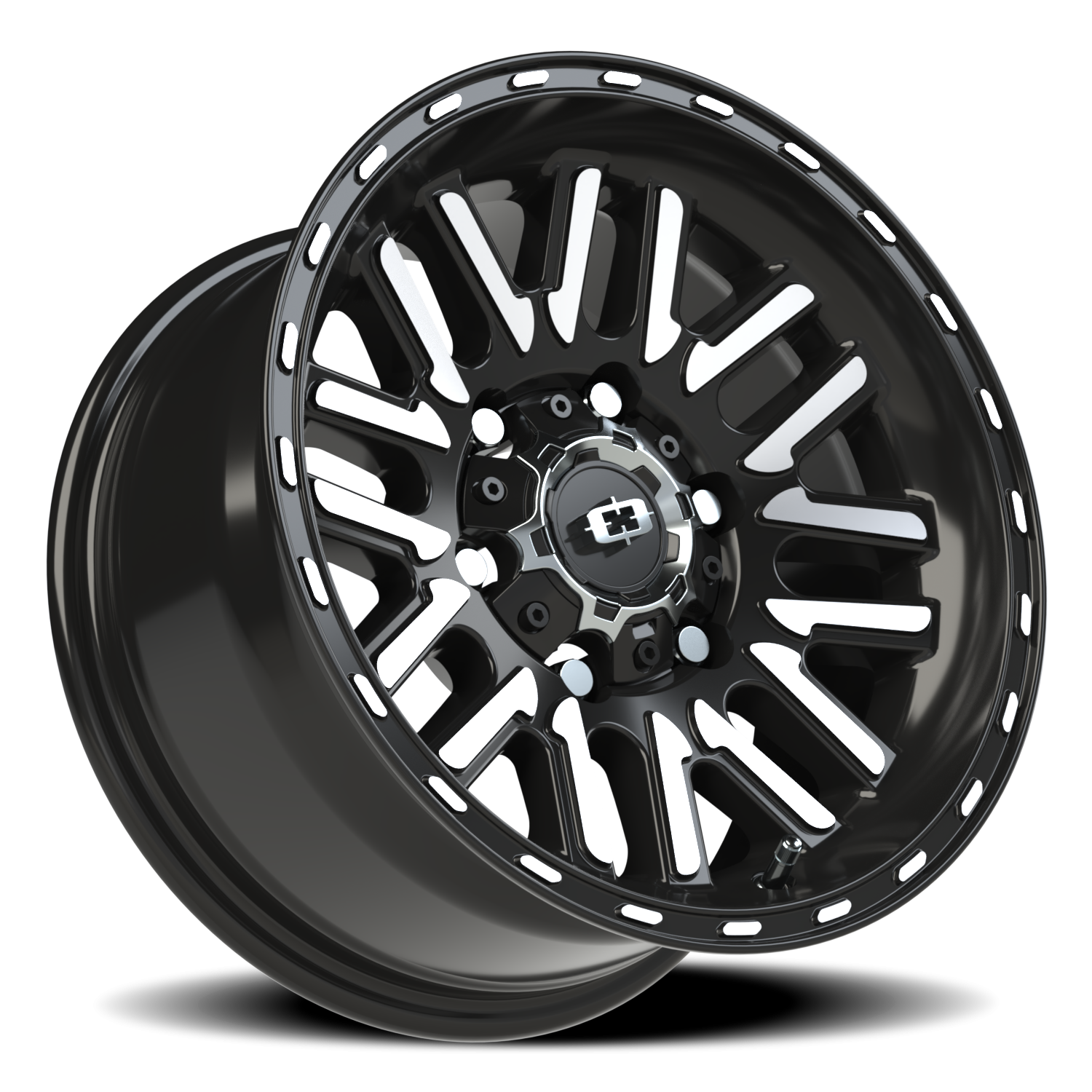 Vision Nexus 15X7.5 Gloss Black Machined Face Wheel