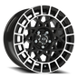 Vision Savage 15X7 Gloss Black Machined Lip Wheel
