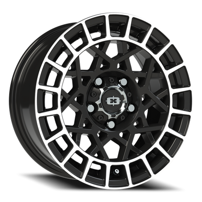 Vision Savage 15X7 Gloss Black Machined Lip Wheel