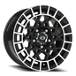 Vision Savage 15X7 Gloss Black Machined Lip Wheel