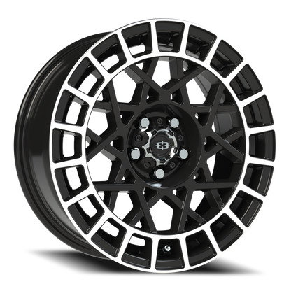 Vision Savage 16X7 Gloss Black Machined Lip Wheel