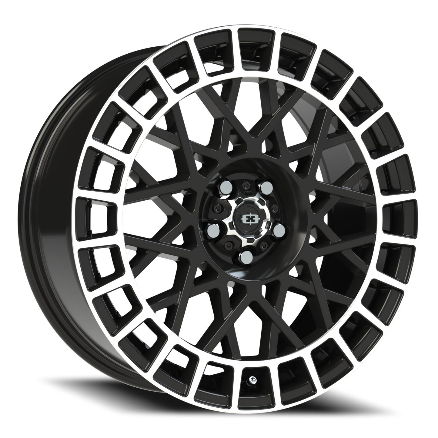 Vision Savage 18X8 Gloss Black Machined Lip Wheel