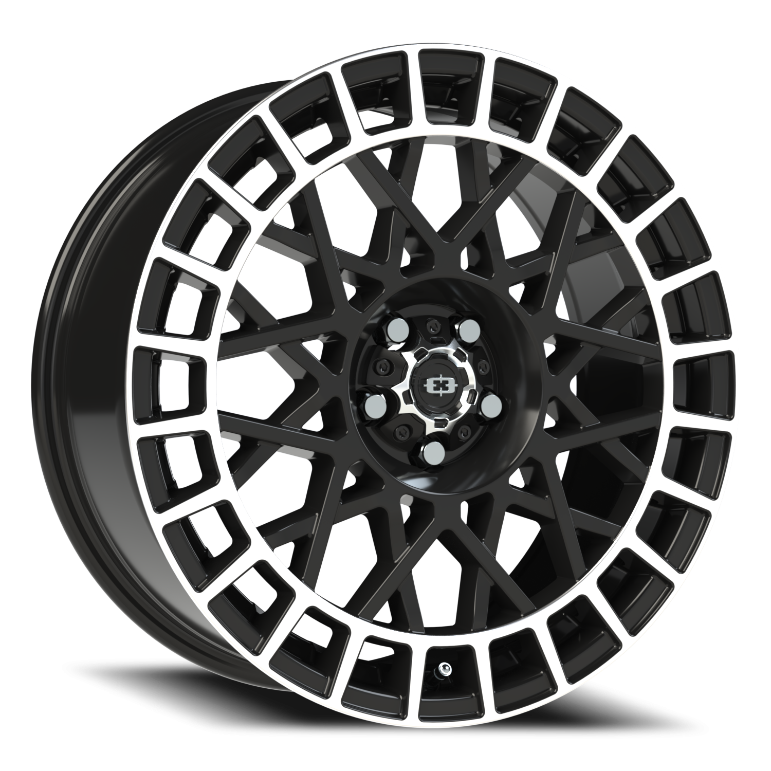 Vision Savage 18X8 Gloss Black Machined Lip Wheel