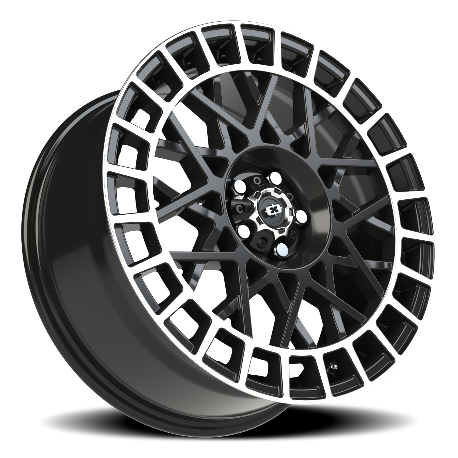 Vision Savage 18X8 Gloss Black Machined Lip Wheel