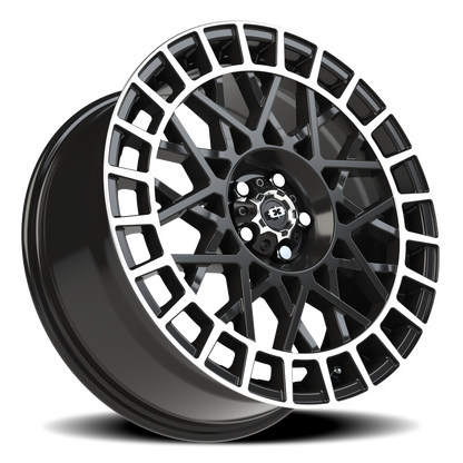 Vision Savage 18X8 Gloss Black Machined Lip Wheel