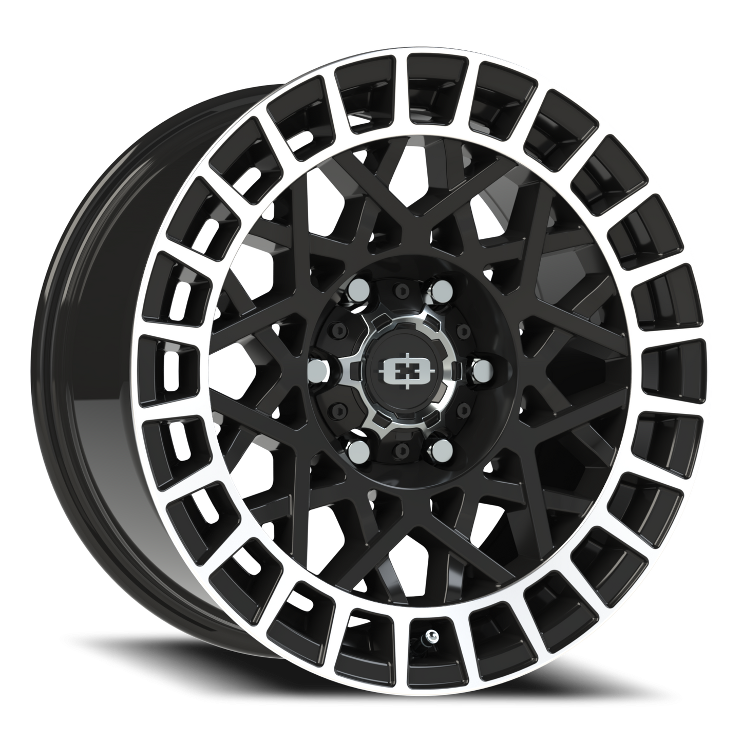 Vision Savage 17X8.5 Gloss Black Machined Lip Wheel