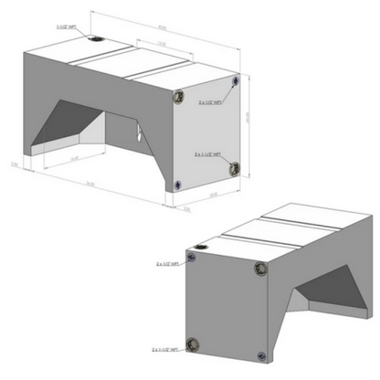 35 Gallon Wheel Well Tank For DRW Vans (Dually)