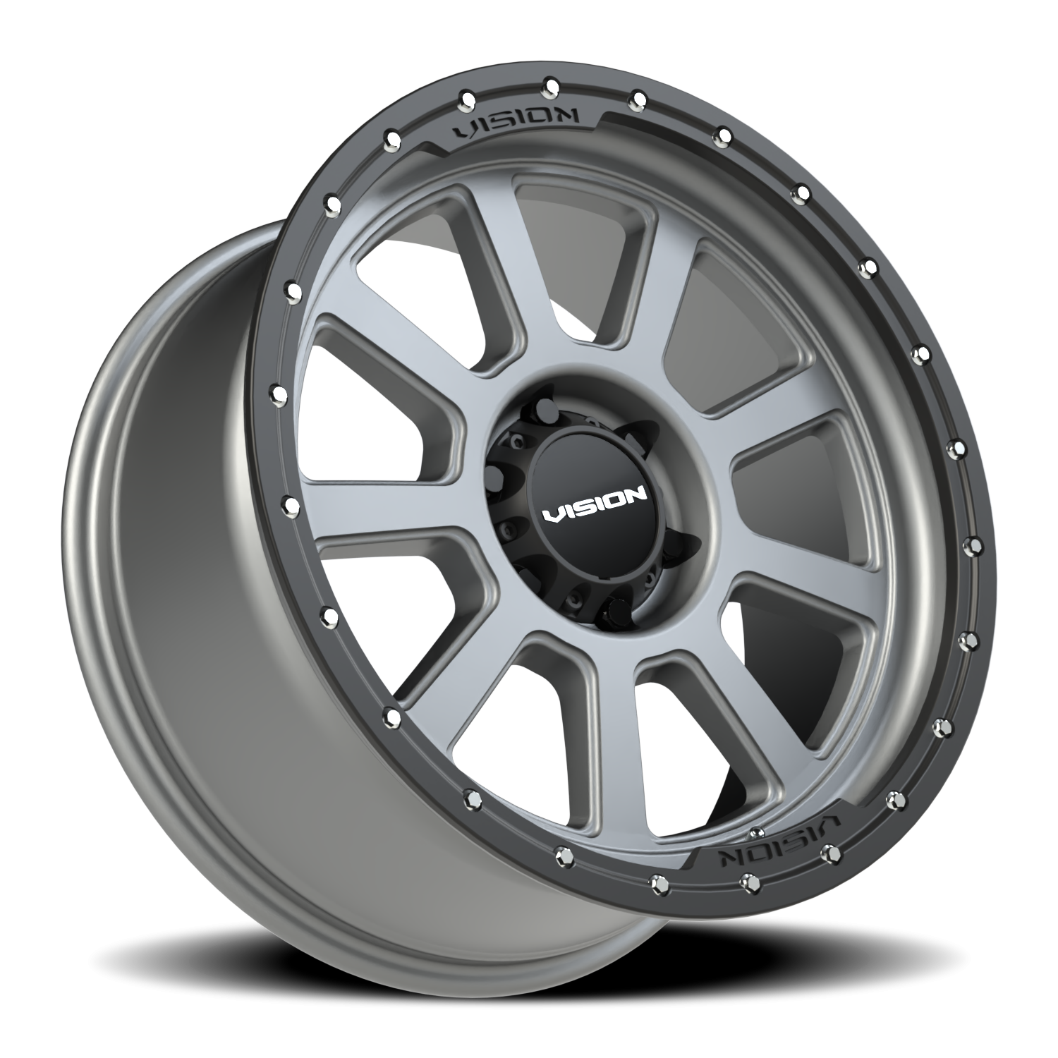Vision Ojos 20X9 Satin Grey Wheel