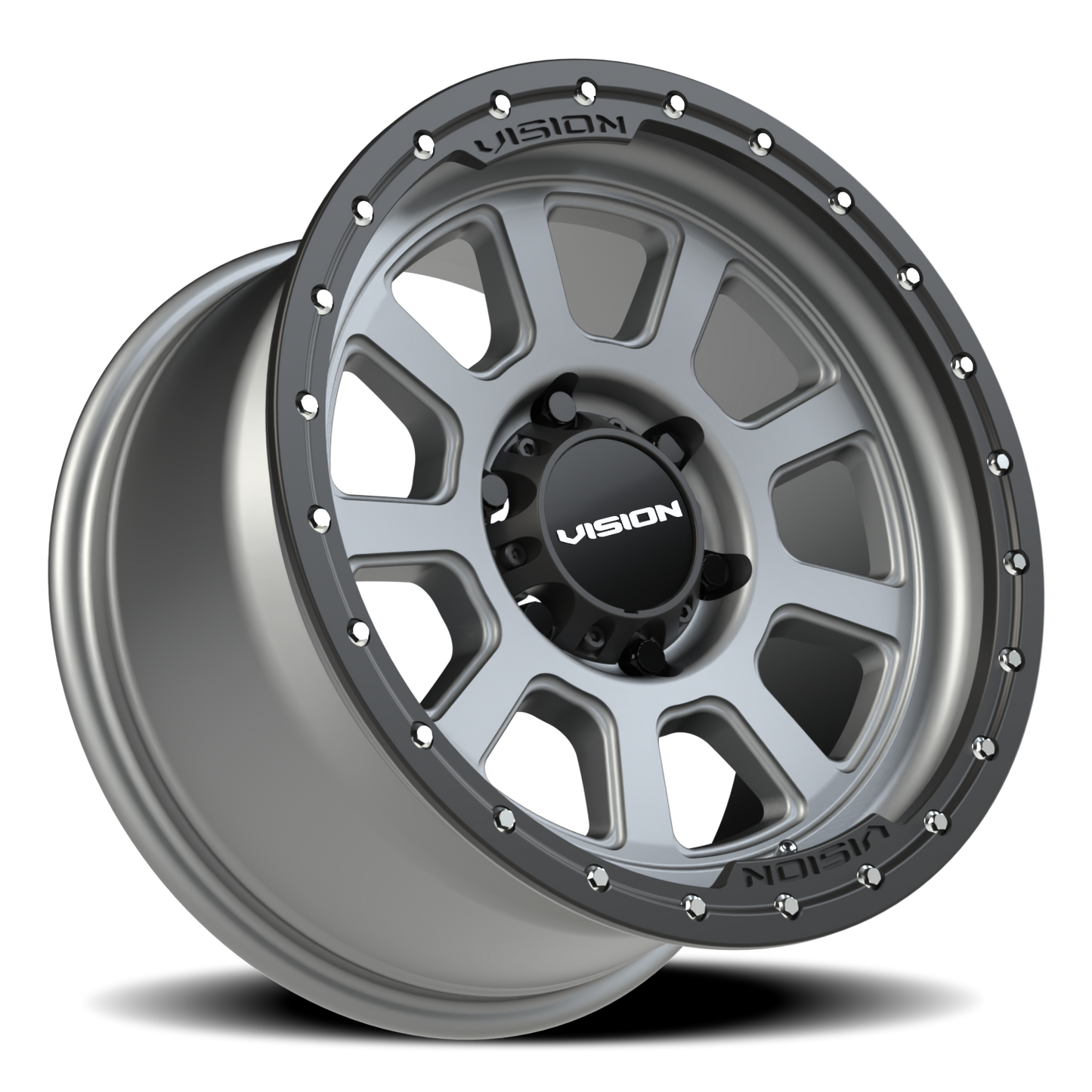 Vision Ojos 17X9 Satin Grey Wheel