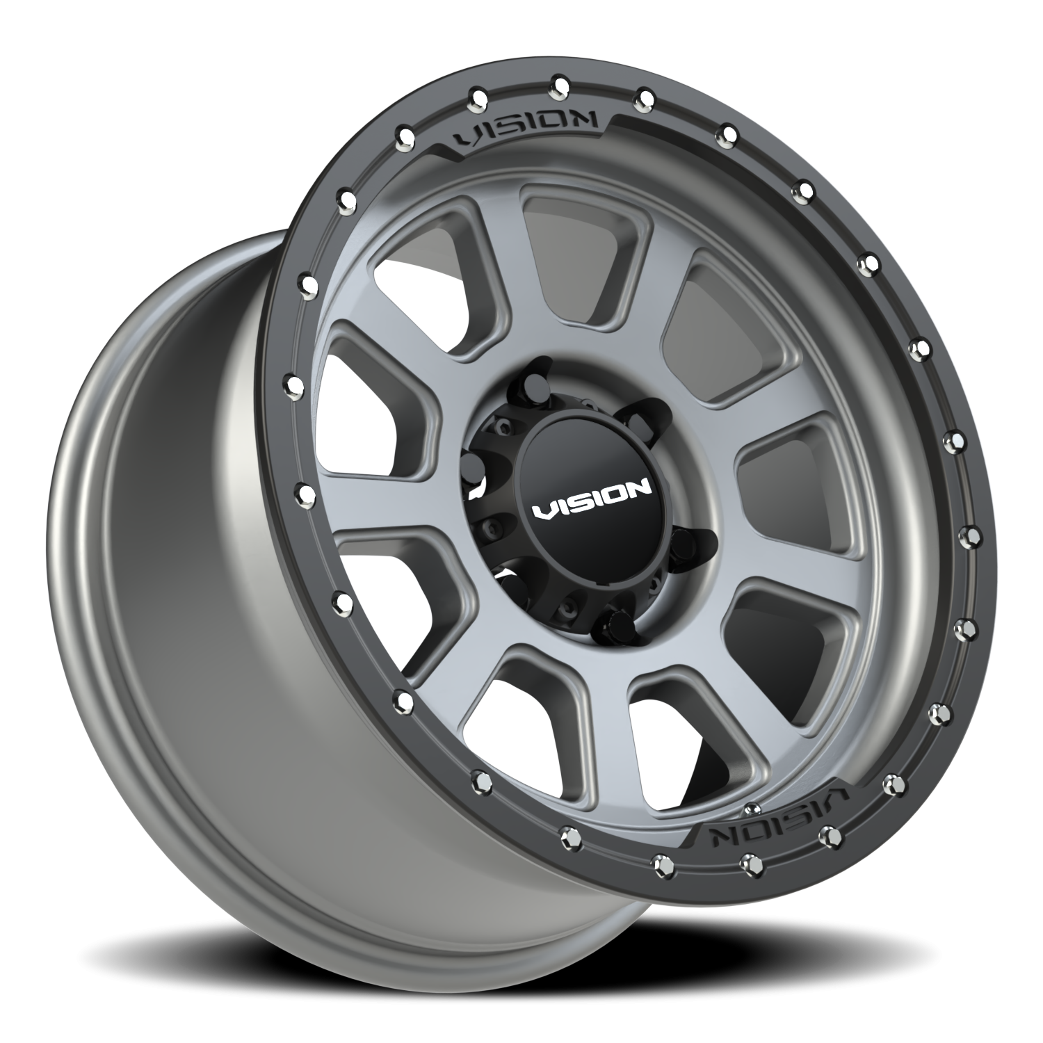 Vision Ojos 17X9 Satin Grey Wheel