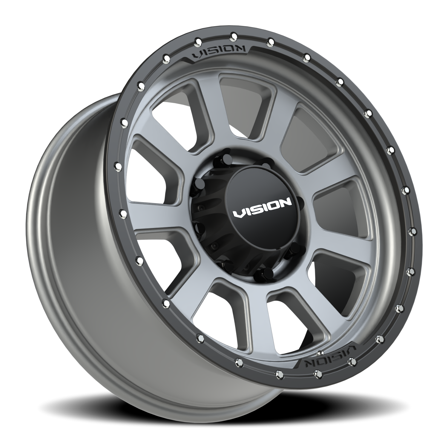 Vision Ojos 20X9 Satin Grey Wheel