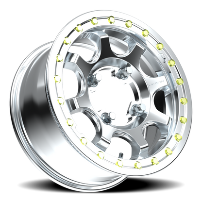 Vision Flow 15X6 As-Cast Machined Face Machined Ring/Lip Wheel