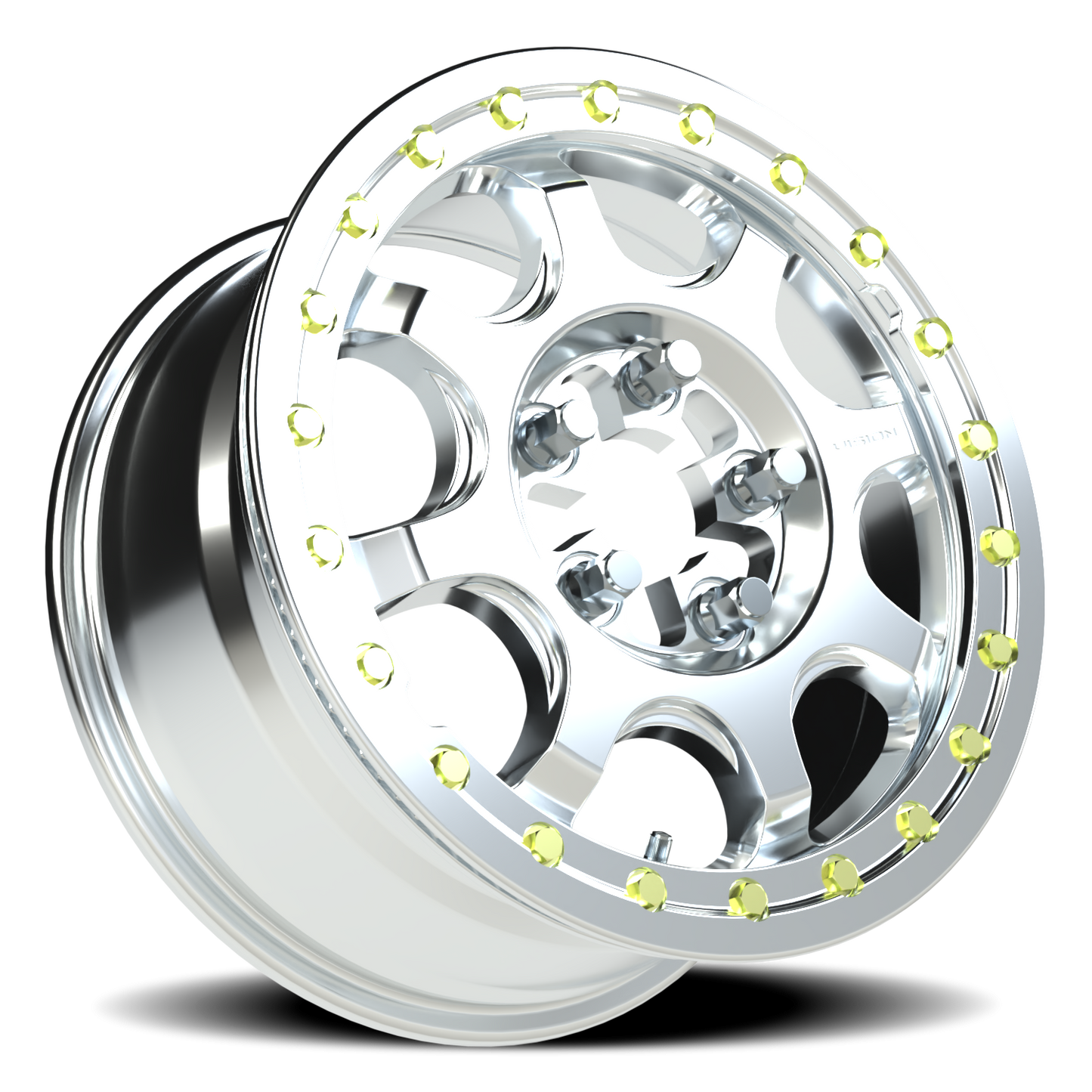 Vision Flow 15X6 As-Cast Machined Face Machined Ring/Lip Wheel