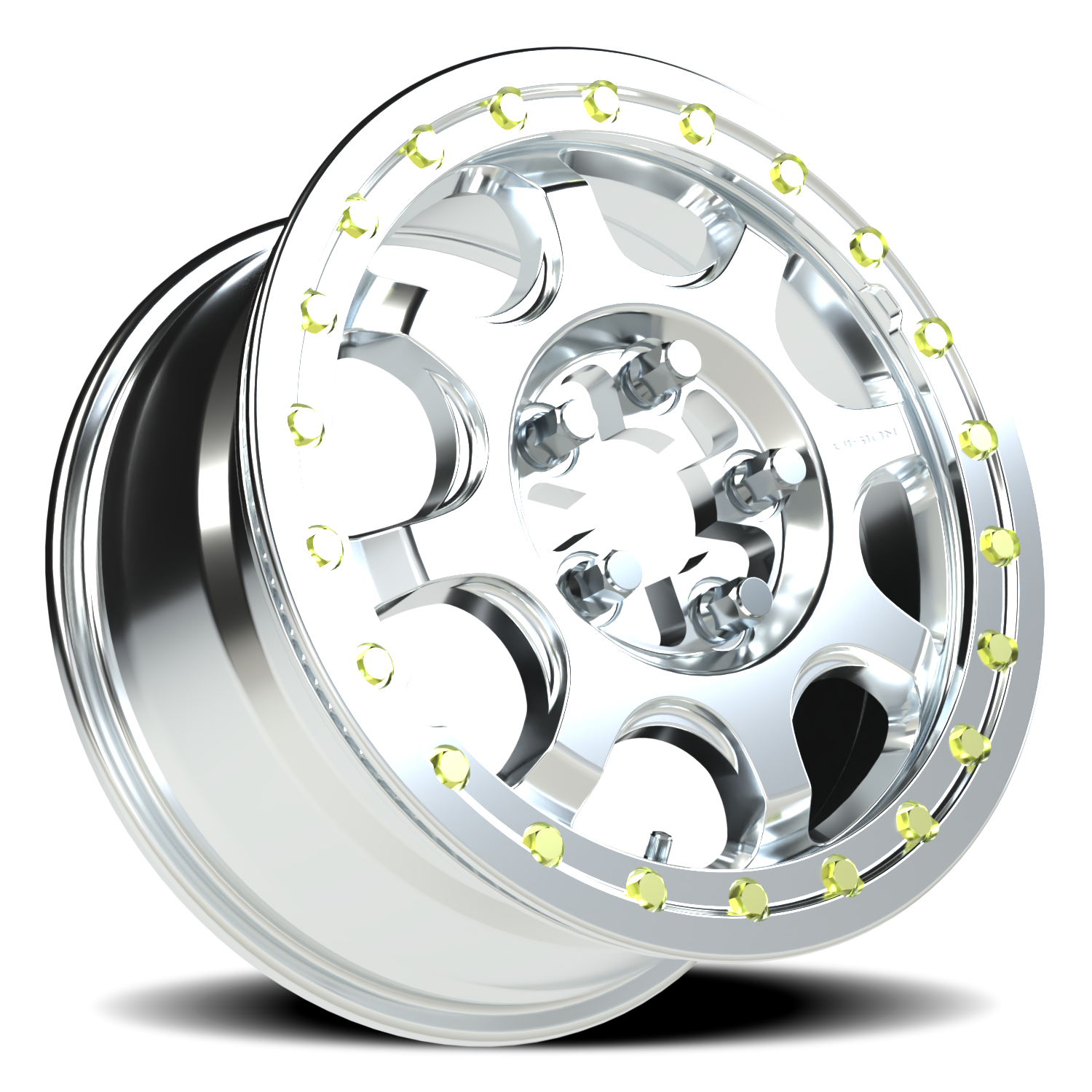 Vision Flow 15X7 As-Cast Machined Face Machined Ring/Lip Wheel