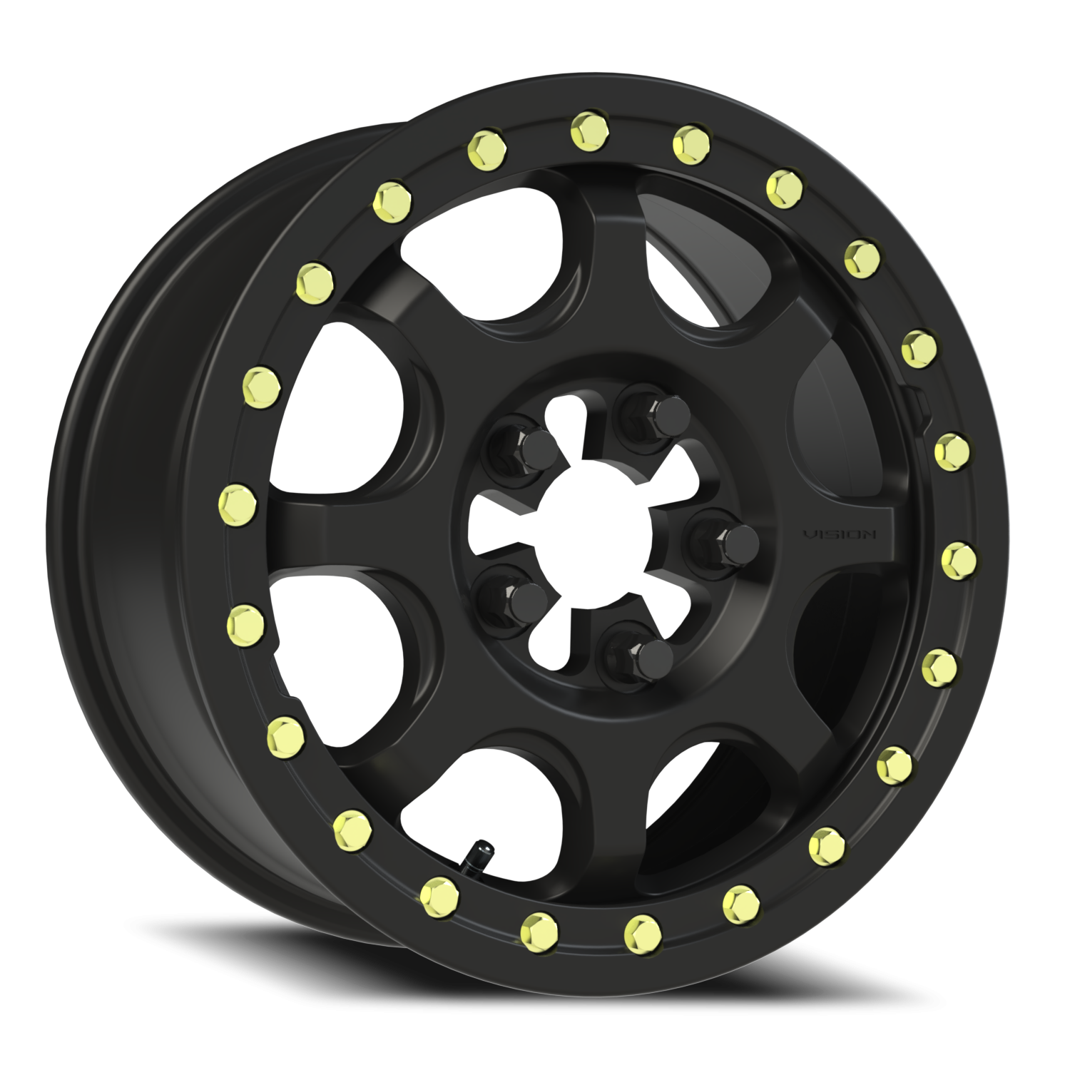 Vision Flow 15X6 Satin Black Wheel