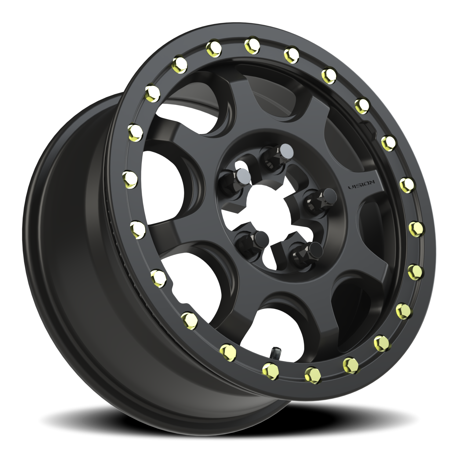 Vision Flow 15X6 Satin Black Wheel