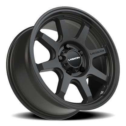 Vision Flow 17X8 Satin Black Wheel