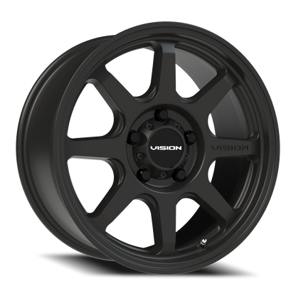 Vision Flow 17X8 Satin Black Wheel