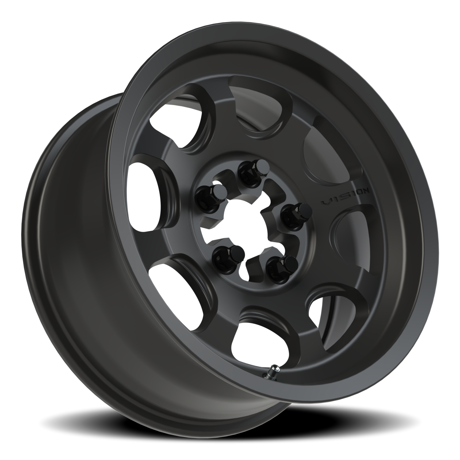 Vision Flow 15X6 Satin Black Wheel