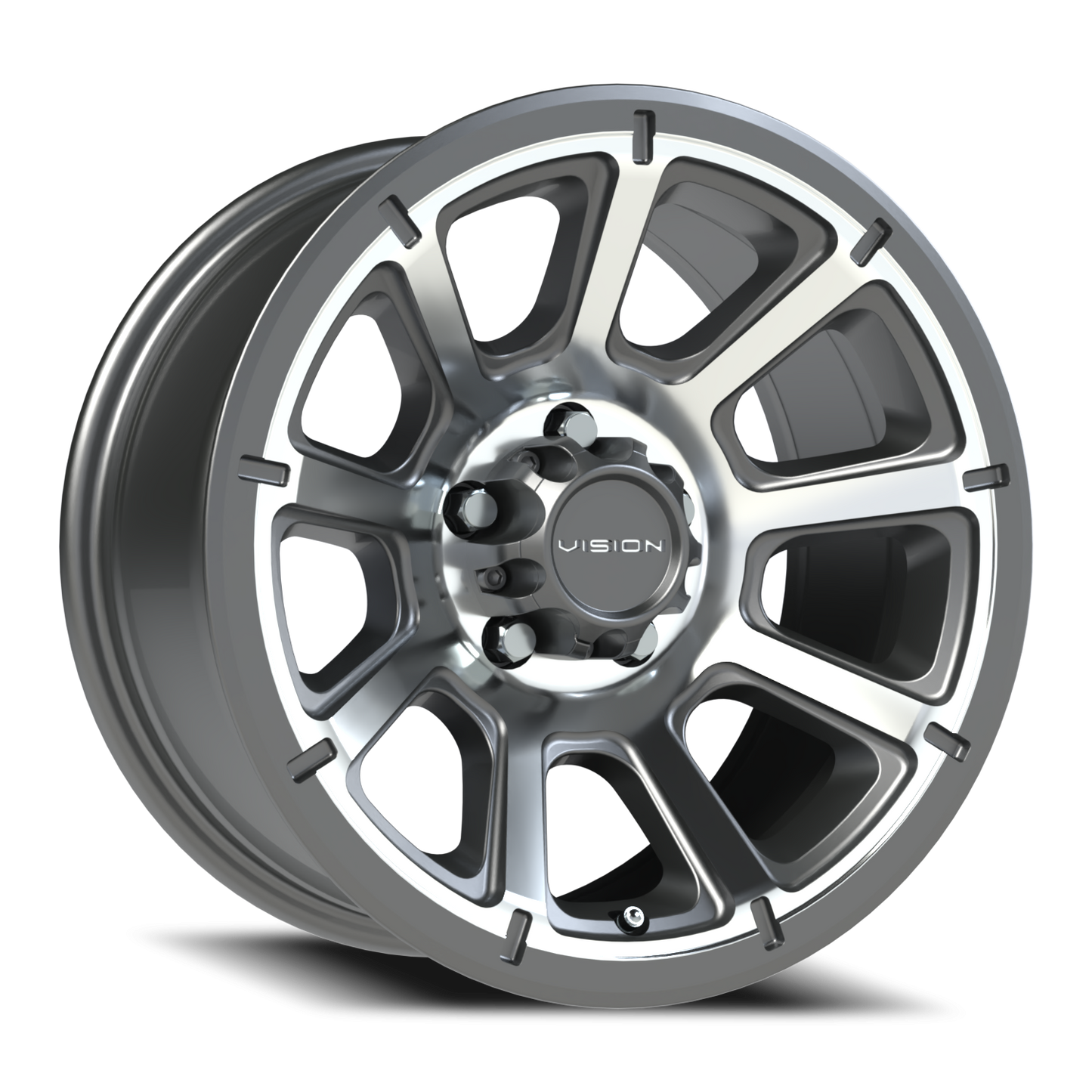 Vision Turbine 16X8 Gunmetal Machined Face Wheel