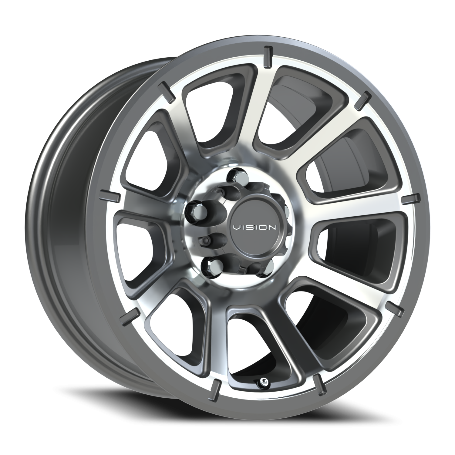 Vision Turbine 16X8 Gunmetal Machined Face Wheel