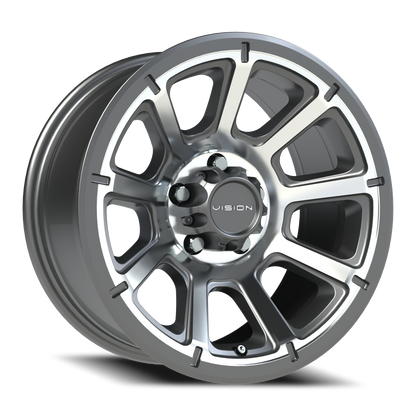 Vision Turbine 16X8 Gunmetal Machined Face Wheel