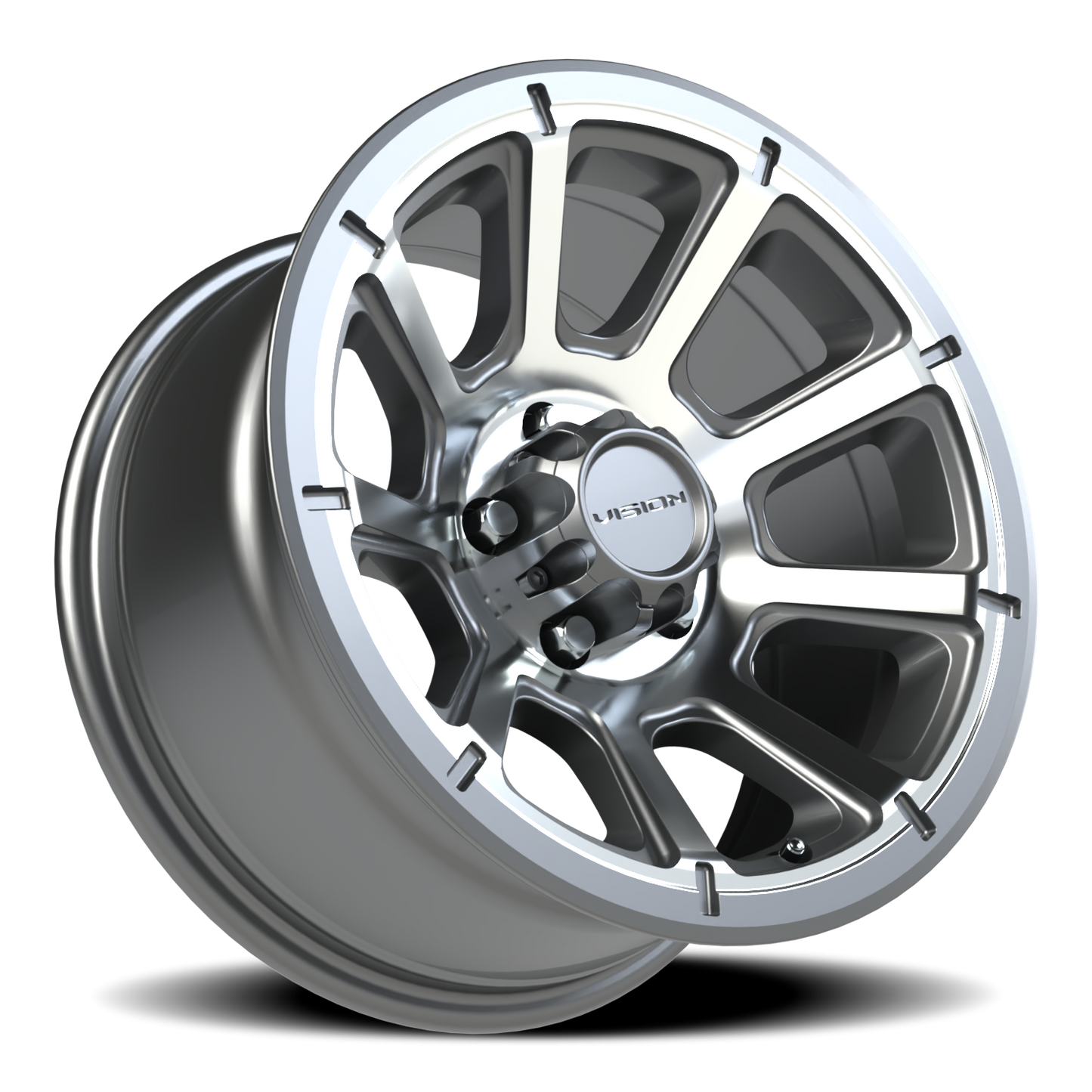 Vision Turbine 16X8 Gunmetal Machined Face Wheel
