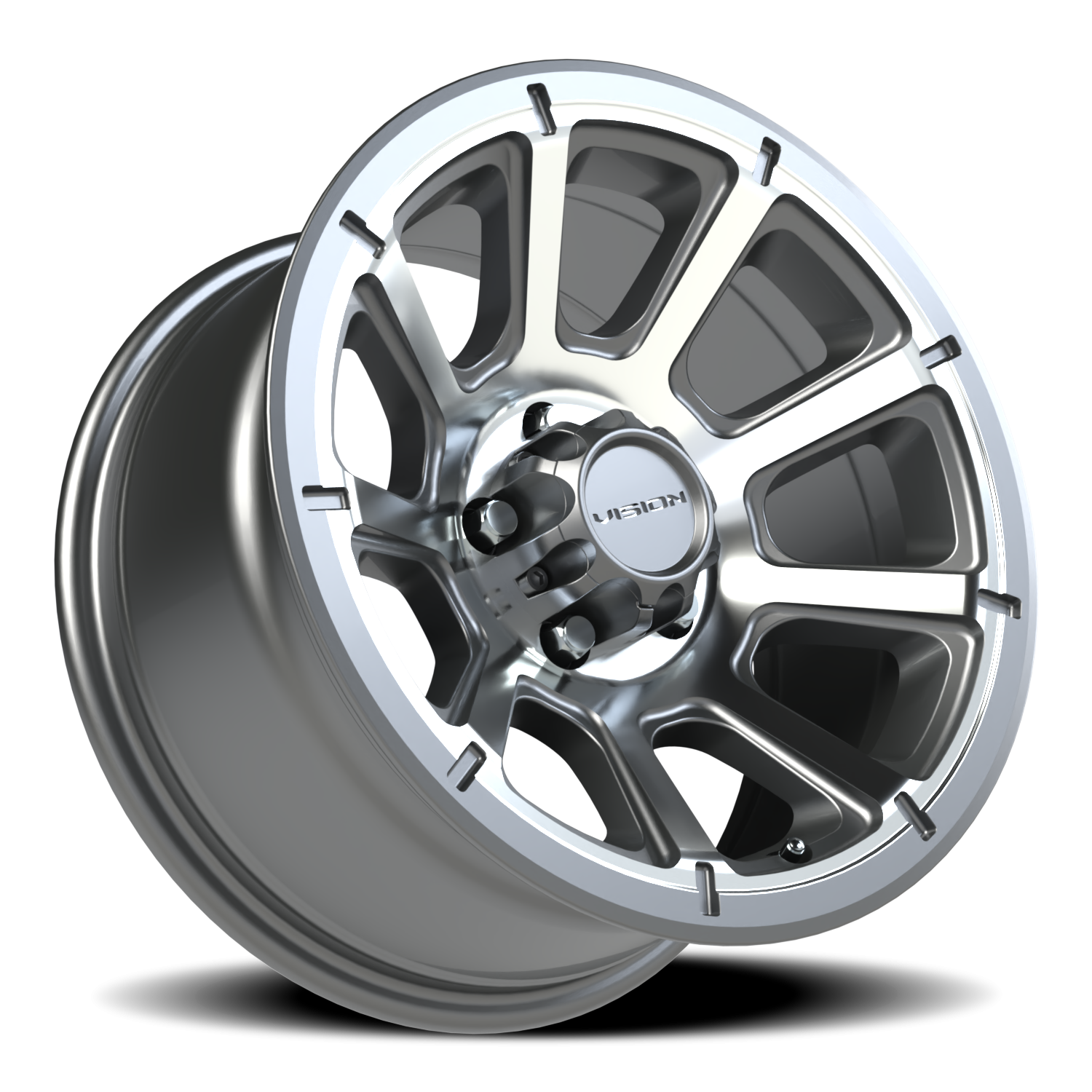 Vision Turbine 16X8 Gunmetal Machined Face Wheel